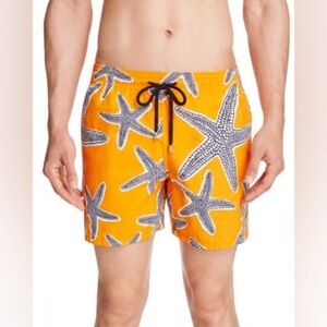 Vilebrequin Orange Starfish Swim Trunks